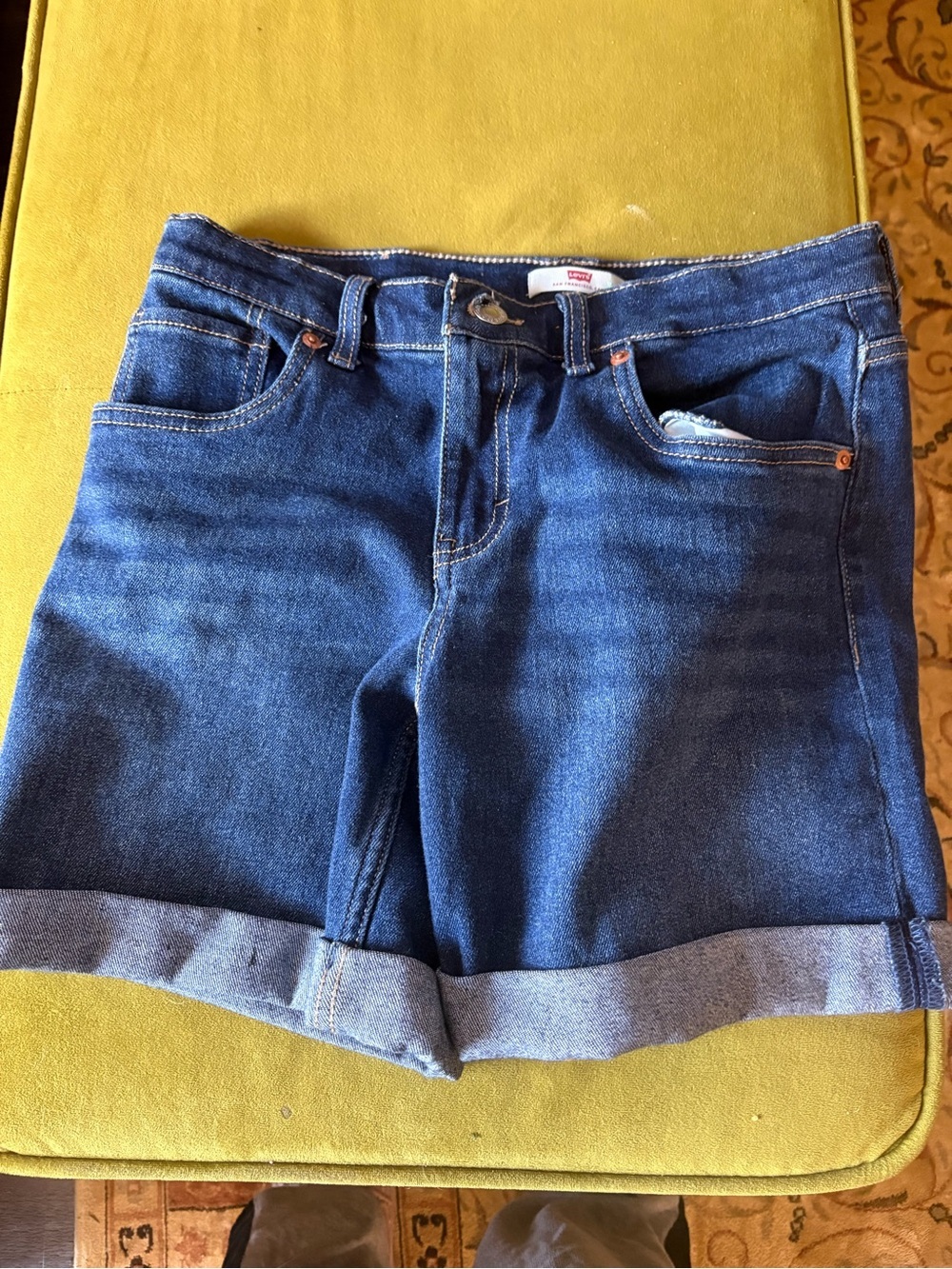 Levi's Classic Indigo Rolled Cuff Jean Shorts